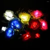 Rose Flower Solar LED LED Light Lawn Night Lamp Simulação Lantern Flowers Lights para decoração de jardim de paisagem doméstica