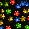 Strängar utomhus solar garland fairy lights festoon sträng körsbärsblomning 12m 7m led för julfest trädgård bröllop dekoration