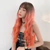 Hair Lace Wigs Japan and South Korea Three Color Gradual Change Long Curly Big Wave Chemical Fiber Simulation Fashion Women's Bangs Hair