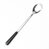 Long Spoon with Ceramic Handle Stainless Steel Mixing Spoon for Milk Coffee 1223507