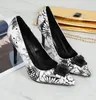 Fashion Designer Spring Autumn Pointed Toe Shoes Gold Work Office Ladies Head High Heel Black White Patent Genuine Leather Women's Dress Pumps Size 34-42
