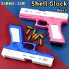 Pistolet-zabawka Shell rzucanie miękki pocisk Airsoft pistolet-zabawka EVA dzieci pistolet zabawkowy walka na świeżym powietrzu jeść kurczak Pellet pistolet-zabawka dla chłopca T221105