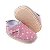 Blau/Rosa Sportschuhe Baby Star Print rutschfeste Prewalker-Schuhe mit weichen Sohlen für Mädchen Jungen Blau/Rosa Borns Kleinkind-Kinderbett-Mokassin