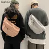 Талия упаковывает большие мощности твердые унисекс -пары отдых грудь фанни мешок плечо кросс ретро -улица Harajuku Нейлоновые сумки BF 221106