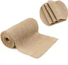 Jute Leinen Vintage Natur Tischläufer Jute Sackleinen Rustikal Grau Khaki Party Land Hochzeit Dekoration Home Party Tischdekoration