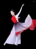 Stage Wear Classical Dance Men And Women Costumes Elegant Chinese Folk Style Square Fan Yangko Water Ink Performance Clothing