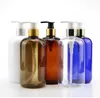 F￶rvaringsflaskor 10st/mycket badrum schampo dusch lotion dispenser flaska 500 ml plastskruv pump tom