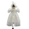 3pcs جودة عالية الموضة فتيات الأطفال حديثي الولادة لباس طفل طفلة طفلة تعميد الفتيات الفتيات الدانتيل حفل زفاف 227L