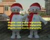 Livid White Snow Man Mascot Costume Snowman Yeti Vuxen Mascotte med White Chubby Fat Body Party Outfit Suit No.196 Gratis fartyg