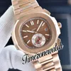 40,5 mm 5980/1 A2813 automatisch herenhorloge 5980/1R-001 zwarte textuur wijzerplaat roségouden stalen armband geen chronograaf sporthorloges timezonewatch E243A4