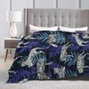 Decken Flanell Decke Leopard Tiger Exotische Blätter Weiche Dünne Fleece Bettdecke Abdeckung Für Bett Sofa Wohnkultur Dropship