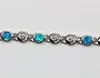 Charm Armband JLB-172 Elegant Opal Gem Armband Round Pattern RoyalBlue Friendship Bangles For Women Bijoux Party Accessory