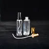 Botella de perfume de vidrio transparente de 20 ml Botellas portátiles de spray de perfume