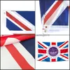 Flagi banerowe królowa Elżbieta II Platinums Jubilee Flaga 90x150cm 2022 Union Jack Flagi Queens 70. rocznica brytyjska pamiątka D Dh2Z4