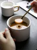 Canecas estilo japonês mini xícara de café e pires de pires de personalidade retro leite leite water cerâmica caneca cerâmica