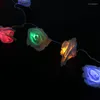 Str￤ngar liD 20 LED Rose Flower String Lights Batteri som drivs f￶r alla hj￤rtans dekorationer utan