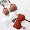 Bustiers corsets sous-vêtements de sport femmes ne rassemblent pas d'anneau en acier Lingerie soutien-gorge bustier tubulaire enveloppé poitrine beauté dos Section mince soutiens-gorge