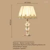 Tafellampen Ourfeng Crystal Lamp LED Modern Desk Light Home Luxe Creatieve decoratieve stof voor Foyer Slaapkamer Office El