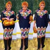 Etnische kleding Afrikaanse vrouwen Dresses 2022 Lace Patchwork Kleurrijke Damesjas Maxi -jurk voor moslimstijl Abaya Fashion Boubou
