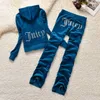 Survêtements pour femmes mode survêtement velours marque velours couture costume piste sweats à capuche et pantalons ensembles