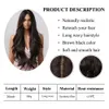 Dark Brown Black Synthetic Wigs Middle Part Long Wavy Wigs for Black Women Daily Cosplay Heat Resistant Natural Hairfactory direct