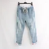 Jeans pour femmes Femmes Lâche Plus Taille L-6XL Denim Ripped Harem Pantalon Marque Coton Casual Tendance Quotidienne Dropship Femme