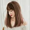 Włosy koronkowe peruki yiwu żeńska stopniowa zmiana moda moda długa prosta włosy Zestaw powietrza grzywki chemiczne nakrycia głowy