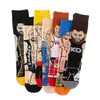 Chaussettes pour hommes Tendance Hommes Personnalité Lutte Motif Coton Loisirs Sports Bas