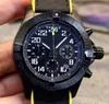 Nowe męskie zegarek Kwarc Chronograph Black Dial 316L Premium Składanie ze stali nierdzewnej zapięcie męskie sportowe zegarki sportowe