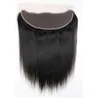 Cheveux humains vierges brésiliens 13X4 dentelle frontale partie libre droite couleur naturelle indienne péruvienne 10-24 pouces fermetures supérieures