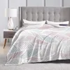 Одеяла мягкие теплые фланелевые одеяло абстрактные перья Перенос