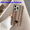 Luxury New Designer Phone Cases for iPhone 14 Plus Case Women Men Gold stripe braid Fashion Designers Full Soft Shockproof IP14Pro Max 13 12 11 Protective Phone Cover