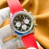 Projektant Watch zegarek dla mężczyzn Orologio. Moissanite zegarki na rękę Business Rainbow Rozmiar 41 mm gumowy pasek ze stali nierdzewnej szafir szklany Wodoodporny stróża