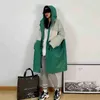 Women's Trench Coats 2022 Spring Thin Female Coat Korean Style Patchwork Women Hooded Windbreaker Loose Casual Adjustable Waist Ladie