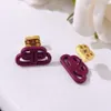 Nieuw ontworpen Dange oorbellen Micro -inlays Diamanten mode afneembaar eenvoudige b letter hanger vrouwen oorbanen ontwerper sieraden bv005