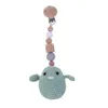 Stroller Parts 57EE Toy Clip-on Infant Handmade Woods Beads Cartoon Animal Pendant Perfect For Bedside Crib