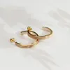 Pendientes de tachuelas de acero inoxidable aro de oro de 18 km Geométrico Vavy Anillos de orejas grandes para diseñadores de lujo Boho Temperament Joyería Regalos