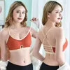 Completo da yoga Reggiseno sexy sportivo per la schiena bella per le donne Top a tubo Elastico Filo avvolgente Pettorale Imbottitura fitness Top da palestra Biancheria intima