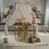 Украшение золотой столб дорожка цветочные стойки круглый металлический плинтус свадебный фон столб