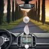 Interior Decorations Car Pendant Creative Crystal Ball Feather Rearview Mirror Decoration Hanging Charm Ornaments Automobiles Accessories