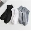 Мужские носки 5/3PAIR Summer Men Mesh Mesh Angle Solid Cotton Blends с низким содержанием повседневного бизнеса удобно дышащий