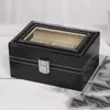 Uhrenboxen Schmuck Aufbewahrungsbox Fenster Schwarz Hochwertiger Geschenk-Organizer Herrenuhren Zubehör