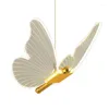 Pendant Lamps Simple Butterfly Led Small Chandelier Bedside Lamp Nordic Modern Long Line Bedroom Luxury Restaurant