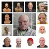 13 Types Scary Full Head Latex Halloween Horror Funny Cosplay Party Old Man Helmet Real Mask #916 1007215B