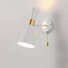 Lampes murales lampe à LED moderne avec interrupteur de traction lumières instruments pour le salon chambre à coucher de chevet de table d'éclairage de maison décor