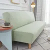 Крышка стулья с твердым цветом серии диван Складывание без подлокотника все включено в эластичное покрытие мебели.