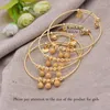 Bangle 4pcs/Lot Etiopian Africa Dubai Gold Color Bransfem dla dziewczynki Bride Bransoletka Wedding Biżuteria