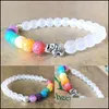 Beaded 7 Chakra Elephant Charm Pärlat armband mala pärla yoga energy smycken för män kvinnor släpp leverans 2021 armband dhv35