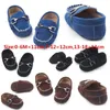 أحذية طفل جلدية Moccasin الرضيع الأول أحذية سوداء للمشاة لليخاد الولادة لطفل رضيع من 0 إلى 1 سنوات