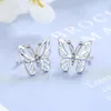 バックイヤリングLutaku Korean Fashion Hollow Butterfly Ear Clips for Girl